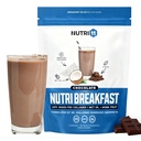 NutriBreakfast by Nutrillermo/Keto Protein Collagen Powder with MCT Oil/MCT Oil Powder/Keto Collagen Peptides with Grass-Fed Naudan kollageeni tyyppi I & III (15.9, Chocolate)