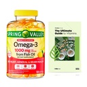 Spring Valley Omega-3 Fish Oil 1000 mg, Maximum Care, 120 Count + Exclusive VitaMax Vitamin Guide (2 tuotetta)