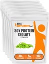 BulkSupplements.com Soijaproteiini Isolate Powder - Vegaaniproteiinijauhe, aromiton - puhdas & Gluteeniton, 30g per tarjoilu, 1kg (2,2 lbs) (Pack of 5)