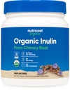Nutricost Organic Inulin Powder 1LB (454 Gram) 7 Grams of Fiber Per Serving - Chicory Root - Certified USDA Organic