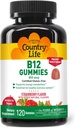 Maa Elämän B12-vitamiini Gummies ... 850 mcg Syanokobalamiinia, 120 kreivi Vegaania, gluteeniton Gummy Supplement for Energy Metabolia & Neurosystem Support