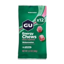 GU Energy Chews, Watermelon Energy Gummies Electrolytes, Vegan, Gluteeniton, Kosher, kofeiiniton, ja Dairy-Free On-The-Go energiaa tahansa workout, 12 pussia (24 tarjoilua yhteensä)