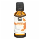 365 by Whole Foods Market, Vitamiini D-3 Liquid Citrus Flavor 1000IU, 1 OZ