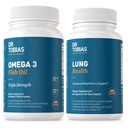 Tobias Omega 3 Fish Oil & Lung Health Supplements for Heart, Brain & Immunosupport, Lung Cleanse & Detox Formula for Bronchial & Respiratory System, 60 kapselia