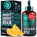 Vegaani B12-vitamiinin nestetippa - Nopeasti toimiva B12-reseptorinen 5000 mikrog metyylikobalamiini täydentää - energia-, muisti- ja mielialatuki - korkea teho Yksi-dropper per päivä - luonnollinen Citrus Flavor - 2oz