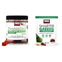 Force Factor ProbioSlim Apple Siideri Viinietikka Gummies with Organic, LactoSpore & Smarter Greens Superfood Chews, Greens and Superfoods with Probiotics, Antioksidantti