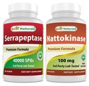 Best Naturals Serrapeptaasi 40000 Spus & Nattokinaasi 100 Mg