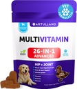 20 in 1 Koiran monivitamiinia Glukosamiini - purut koiran vitamiinit ja lisäravinteet - Senior & pentu monen vitamiinin purut lemmikki Hip & Joint tuki, immuniteetti, liikkuvuus, iho, digestio - 70 pehmeät hoidot