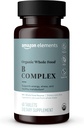 Elementit Organic Whole Food B Complex, 98% Whole Food Source, Ruokavalio ja muut ainesosat peräisin kokonaisista elintarvikkeista, 60 tablettia