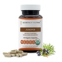 Tribe Juniper 60 kapselin salaisuudet, 1000 mg, USDA Organic Juniper (Juniperus communis) Kuivattu marja (60 kapselia)