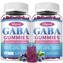 2 pakkaus GABA Gummies aikuisille, rentoutuminen, Zzz & Mood ... Sokeriton rauhallinen Gummy L-Theanine, 5-HTP, D3-vitamiinia...