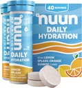 Nuun Daily Electrolyte Tabletit, joissa magnesiumia, kalsiumia, kaliumia, kloridia ja natriumia, gluteeniton, sokeriton, & Vegan, sekoitettu Citrus Flavor, 4 pakkausta (40 tarjoilua yhteensä)