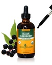 Herb Pharm Certified Organic Black Elderberry Liquid Extract immuunijärjestelmän tukea, alkoholiton Glyceriitti, 4 Ounce