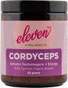 Eleven TLC - Cordyceps Mushroom Powder Superfood,100% Organic, Athletic Performance + Energy, US Grown - 3rd Party Tested, GMO vapaa Non - Reactive Glass, Servings