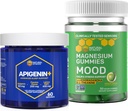 Luonnollinen pinot Apigenin + mieliala Magnesium Gummies Bundle - uni laatu & stressi tuki* - 150 kappaletta