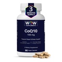 WOW lisäravinteet CoQ10 100 mg ja Hawthorn Berry - suuri imeytyminen CoQ10 100 mg energiantuotantoon, sydämeen ja soluihin - ei-GMO, gluteeniton Coenzyme Q10 100 mg täydennysosa - 90 kapselia