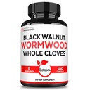 Satomi 5 in 1 Wormwood Capsules Supplement - uutettu Black Walnut, Koko Mausteneilikka, Turmeric ja berberiini HCl - Immuunijärjestelmän ja Digestion Health - 180 Count -90 Day Supply