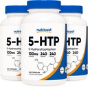 Nutricost 5- HTP 100mg, 240 Kasvissyöjäkapselit (5-hydroksitryptofaani) - Ei-GMO & Gluteenittomat (3 pulloa)