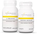 Integratiivinen Therapeutics Bundle Cortisol Manager, 30 tablettia & L- Theanine, 60 kapselia - Cortisol Manager Stress Support Ashwagandha* - L- Theanine tukemaan rentoutunut tila *