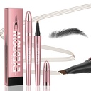 Q708 3D Microblading kulmakarvakynä, vedenpitävä, 4-tippainen, pitkäikäinen, mikrohaarukka-aplikaattori Natural Brows, Kaikki ihon sävyt (2#Dark Brown)