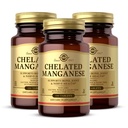 Solgar Chelated Manganium - 100 tablettia, 2 tabletin pakkaus - Tukee luuta, nivelten ja hermojen terveyttä - ei-muuntogeenisiä organismeja, vegaaneja, gluteeniton, maitotuotteeton, Kosher - 200 tarjoilua
