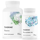 THORNE - Rentoudu & Palauta Bundle - L-Theanine ja PharmaGABA-100 Duo stressin lievittämiseen ja rentoutumiseen - 60-90
