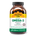 Maa Life Omega-3 Fish Oil Supplement, 1000mg, 180mg EPA & 120mg DHA, Fish Oil Concentrate, Burpless, 200 Softgels, Certified Gluteeniton