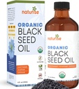 Organic Black Seed Oil (Nigella Sativa, Cumin Seed) Kylmäpuristettu ei-GMO, 8 oz lasipullo lähde Essential rasvahapot, Omega 3 6 9"