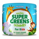 Infuusiot Super Green Gummies lapsille 90 Count Superfood Booster Soft and Delicious 8 Powerful Blends Vegan Friendly Gluteeniton & non-GMO