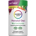 Rainbow Light High Potency Prenatal One Multivitamiini, Prenatal Health Multivitamiini tukee äidin terveyttä ja vauvan kehitystä, kanssa C-vitamiini, Vegan, 30