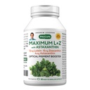 ANDREW LESSMAN Maximum L+Z with Astaksantiini 30 Softgels - 12 mg Lutein, 6 mg Zeaksantiini, 4 mg Astaksantiini. Avainravinteet silmien ja aivojen terveyden tukemiseksi ja terveen vision edistämiseksi.