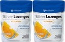Hopea Lozenges kanssa C-vitamiini - Premium Nano Hopea 60 PPM Kolloidinen Silver, Organic Honey ja C-vitamiini Mineraali Supplement Drops tukemaan Immuunijärjestelmän, Soothe Yskä & Kurkku - pakkaus 2