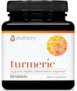 Youtheory Turmeric - 450 mg - Black Pepper & Olive Leaf - tukee Joint & Brain Health* - Sisältää Bioenhancers, Curcuminoidit ja kasviperäisten uutteet - 60 tablettia (20 päivän toimitus)