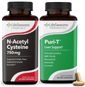 LifeSeasons Puri-T N-Acetyl Cysteine Boost - tukee maksan ja keuhkojen detoxification - 120 kapselia