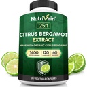 Nutrivein Premium Citrus Bergamot Supplement 1400mg 25:1 Bergamia Extract - 60 Day Supply (120 kapselia): Tehokas italialainen Citrus Bergamot 1400 mg+ korkea pitoisuus - sydän- ja verenkiertojärjestelmä