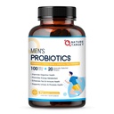 NATURAL TARGET Probiootit miehille Entsyymit ja prebiootit, 100 miljardia PMY, miesten probiootit Saw Palmetto & Cranberry for Prostate & virtsatieterveys, 90 Veggie Capsules
