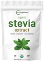Pure Organic Stevia Powder, 4 Ounces, 706 Tarjoilu, Korkein Grade Stevia Green Leaf Extract Reb-A, Vähennetty Bitter Aftertaste, 0 Calorie, Natural Sweetener, Sugar Alternative, Keto Friendly