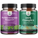 Bundle täydellinen perimenopaussi täydentää naisille Maca Root Vitex Berry & Black Cohosh ja puhdas DIM täydentää Bioperine - Diindolyylimetaani Testosteroni Complex parsakaali Florets