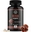 Organic Reishi Mushroom -kapselit täydennysosat Ei-GMO & Allergen-vapaa 90 kapselia (1-kuukautta)