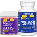 Luonnollinen pinot Magtech Magnesium + uni Magnesium Citrate Gummies Bundle - 4 muotoja magnesium - Tukee rentoutumista ja aivojen terveys* - 210 kappaletta
