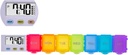 [4 in 1] 7 päivän lääkepilleri Organizer+5 Muistutushälyttimet+Timer+Clock,suuri osasto, kova ääni, suuri näyttö,moisture-Proof,Dust-Proof,Matkustaa viikoittain / päivittäin pillerilaatikko/Organizer/Case/Container/Dispenser