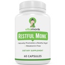 VitaMonk Melatoniinin ilmainen uniapuaine magnesiumin, GABA, Theanine ja Apigenin - luonnollinen uniapu ilman melatoniinia, Natural unilääkkeet aikuisille, unilääkkeet aikuisille, unilääkkeet aikuisille