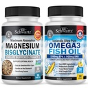 Magnesiumbisglysinaatti 180 Count + Omega 3 Fish Oil 90 Count Bundle