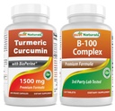 Turmeric Curcumin 1500mg & B- 100 Complex