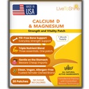Kalsium Magnesium D3 Uutinen Patches miesten ja naisten - yhden kuukauden tarjonta - USA Made by Live to Shine