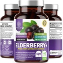 N1N Premium Black Elderberry kapselit aikuisille [Max Strength] Puhdas ja potent Elderberry Sambucus Nigra tukemaan Immuniteetti & ihon terveys, ei-GMO, Gluteeniton, 60 Veg Caps