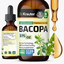 BIO KRAUTER Bacopa Monnieri Drops - Brahmi Lisäravinteet - Liquid Bacopa Sugar Free - Vegan 2 Fl.Oz.