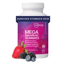 Microbiome Labs Spore Based Probiotic Gummies for Women, Miehet & Children - MegaSporeBiotic Gummies - 4 Bacillus Probiotics for digestive Health & Microbiome Support - Berry Flavor (60 Gummies)