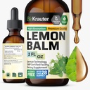 BIO KRAUTER Lemon Balm Leaf Extract - Vegan Melissa Lemon Balm Tincture for Calmness Support - Sokeri ja alkoholiton - 2 Fl. Oz.