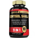 9in1 Cortisol Shield - Ashwagandha & Magnesium Glycinate, Rhodiola, Fosfatidylseriini, L-Theanine, Licorice Root, St. John's Wort, Lions Mane - Mind & Mood, Restful Night Support - 60 kapselia